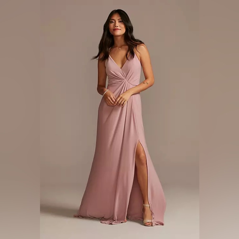 Jersey A-line Dress with Knot Detail